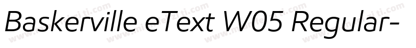 Baskerville eText W05 Regular字体转换